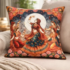Luxury Satin Cushion Covers Floral Embroidery (16x16 Inch, Set of 2) | Stylish & Elegant Sofa Decor