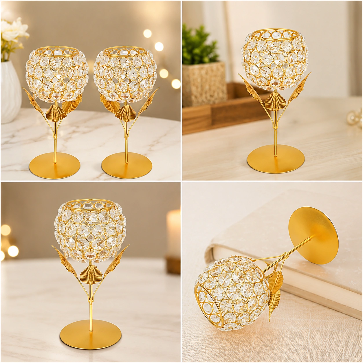 Luxury Crystal Decorative Container Set – Pack of 2