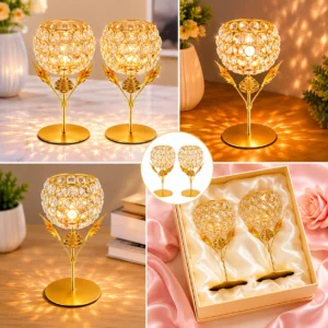 Luxury Crystal Decorative Container Set – Pack of 2