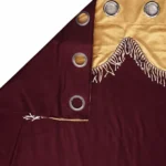 Cortina Floral Print Polyester Curtains – Set of 2 | 7 Ft Eyelet Window Drapes for Bedroom & Living Room | Maroon