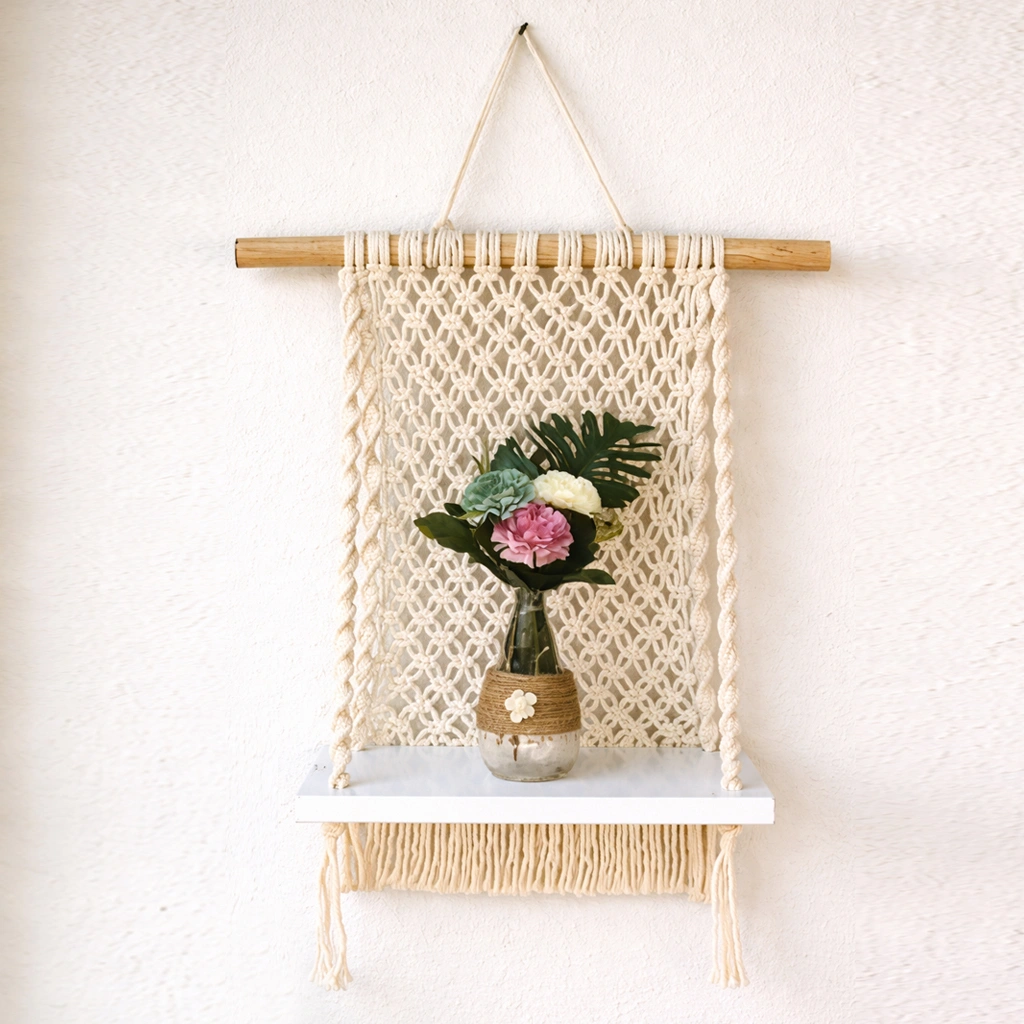 Decorative Wall Hanging Shelf – Stylish Wall Mounted Shelf for Living Room & Bedroom Decor