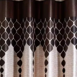 Divine Home Decor Fire Panel Door Curtains – 2 Pieces 7 Feet Length Brown 4 x 7 Ft