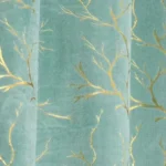 Homyra Decor Elegant Velvet Chinar Leaf Printed Door Curtains | Room Darkening | Set of 2