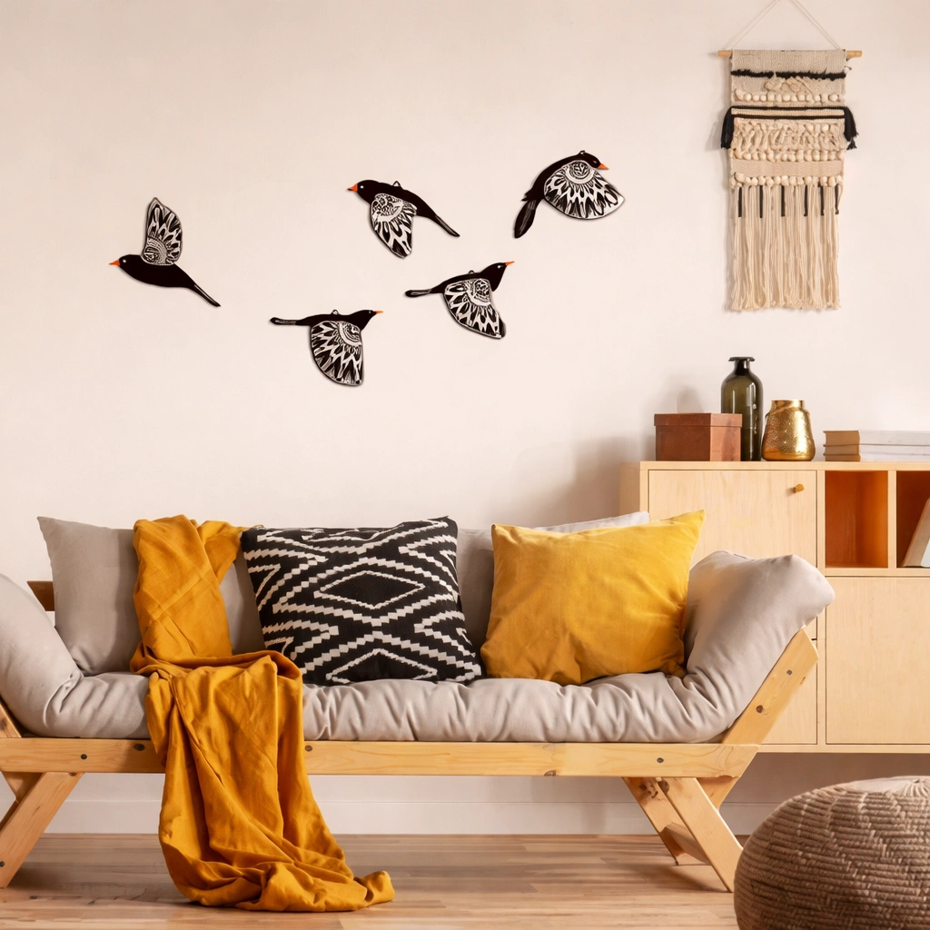 Love Birds Wall Decor – Elegant Bird Wall Hanging for Home, Office & Hotel Decoration