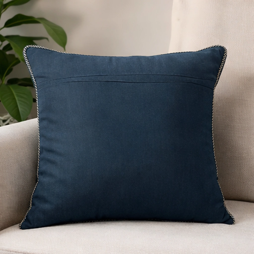 Luxury Holland Velvet Cushion Covers Soft Rose Print (16x16 Inch, Set of 5) Elegant Home Decor-blue-1