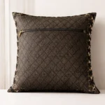Luxury Holland Velvet Cushion Covers Soft Rose Print (16x16 Inch, Set of 5) Elegant Home Decor-brown