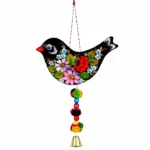 Priscilla Wooden Bird Wall Hanging – Pack of 6 Decorative Birds for Home, Office & Balcony Wall Decor