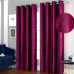 Tree Print Polyester Curtains – Pack of 2 | Decorative Window & Door Drapes for Home Decor