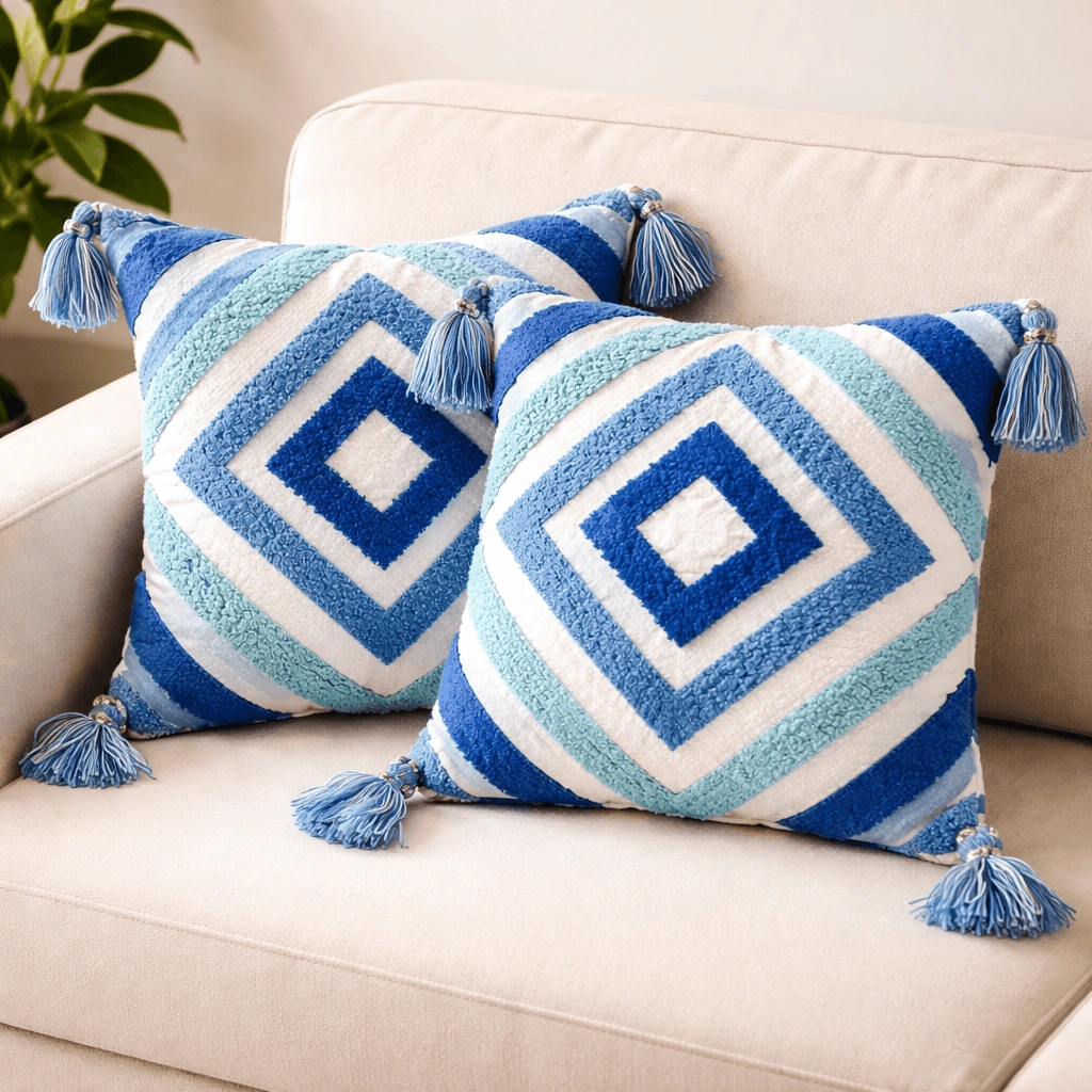Tufted Diamond Cushion Cover