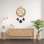 Welcome to Sweet Home Wall Hanging – Stylish Orange Decorative Wall Decor for Living Room & Entrance
