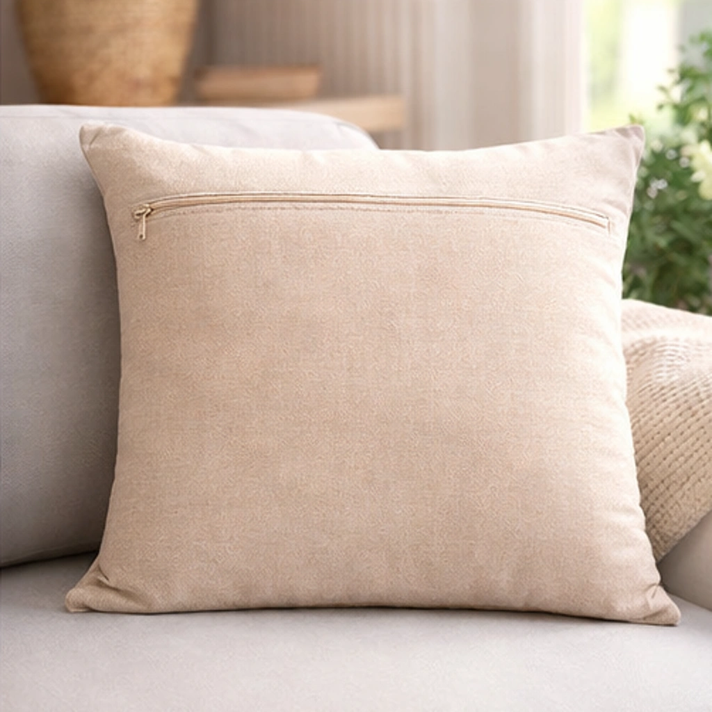 Luxury Quilted Cushion Covers – Soft European Fabric (16x16 Inch, Set of 2) | Premium Sofa Decor
