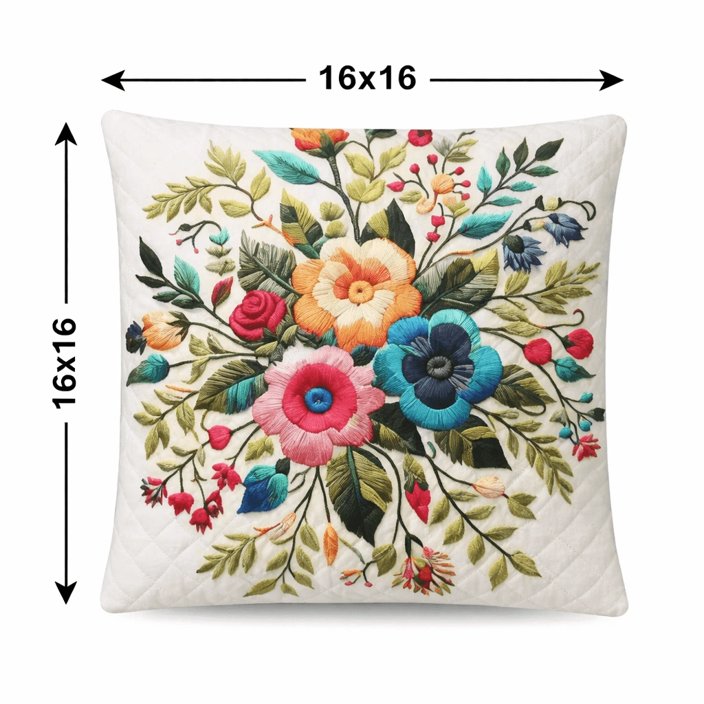 Premium Decorative Quilted Cushion Pillow Cover